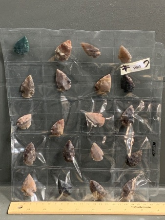 Collection of 20 Flint Arrowheads from Africa