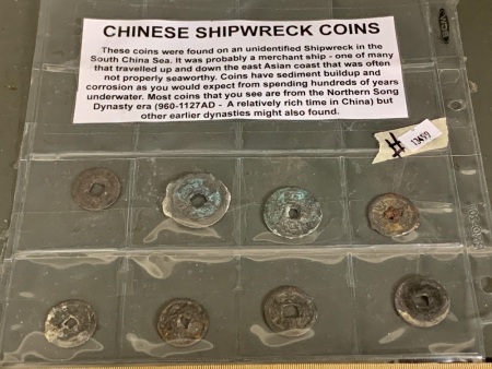 Collection of 8 Chinese Shipwreck Coins c960-1127AD