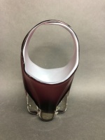 Purple Murano Glass Basket