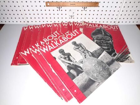 VINTAGE WALKABOUT MAGAZINES 1934 - 1938 (IN 3 BAGS) - CONDITION FAIR