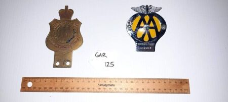 AUTOMOBILE ASSOCIATION, LONDON UK VINTAGE BADGE. BRASS RETURNED SAILORS, SOLDIERS AND AIRMEN BADGE. IMPERIAL LEAGUE AUSTRALIA. - CONDITION GOOD