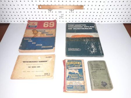 VINTAGE AUTO BOOKS / MANUALS 1947 - 1970'S - CONDITION FAIR