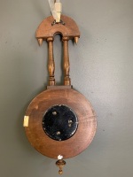 Vintage German Carved Timber Wall Mounted Barometer - 2