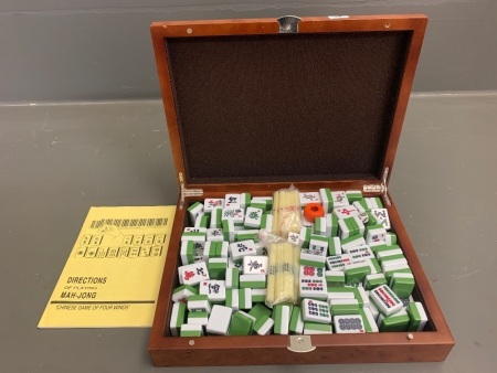 Timber Boxed Mahjong Set from Dal Rossi Italy