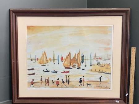 L.S.Lowry - Yachts - Framed Ltd Edition Print 12/850