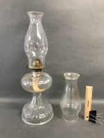 Vintage Clear GlassKero Lamp + Spare Funnel