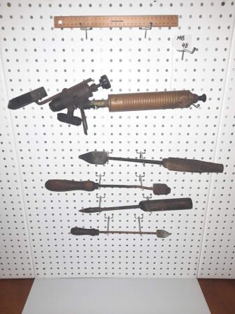 VINTAGE SOLDERING GUN, SELECTION OF HAND HELD SOLDERING IRONS (BARTHEL GUN) - CONDITION GOOD