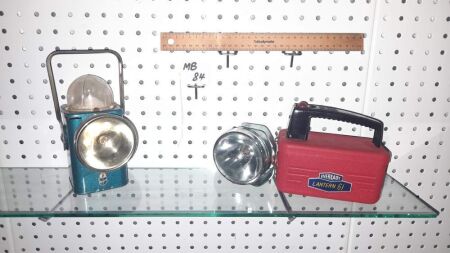 VINTAGE PAIR OF BATTERY TORCHES. - CONDITION GOOD