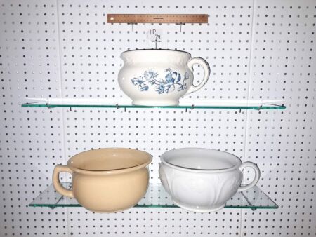 TRIO OF VINTAGE POTTY'S - CONDITION GOOD