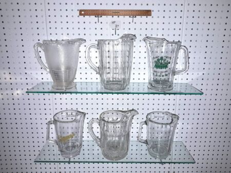 6 X ANTIQUE/VINTAGE HOTEL/BAR JUGS - CONDITION GOOD