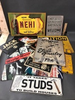 Collection of Tin Signs