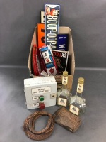 Assorted box of Barware and Signs etc