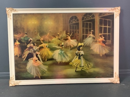 Large Vintage Framed Carlotta Edwards Ballet Print