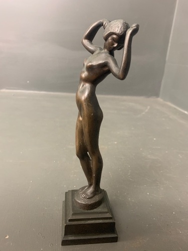 Antique Bronze Figure of a Lady on Similar Base