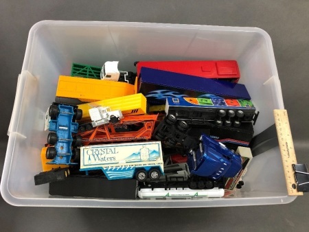 Box Lot of Toy Trucks