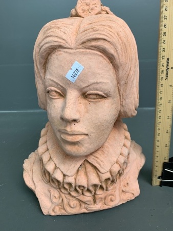 Cast Concrete Elizabethan Head Statue