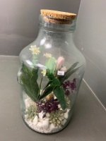 Large Glass Jar/Terrarium with Cork Stopper - 2