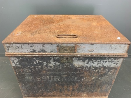 Large Heavy Steel Lock Box from The Australian General and Maritme Assurance Co