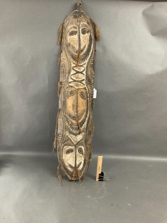 Vintage Hand Carved Sepik River PNG War Shield