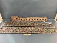 4 Carved Indonesian Bed Panels