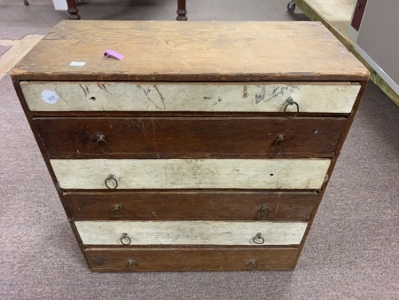 Vintage Flight of 6 Drawers for Collector/Workshop