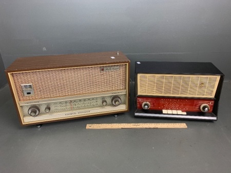 2 x Large Vintage c1960's Radios - 1 National Panasonic - 1 Shortwave