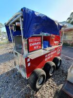 Iconic Hey Bill Triple Axled Beach Ready Catering Trailer Complete with Pie Warmer, Gas Fridge, Gas Hot Plates, 1500W Inverter (New) - 4