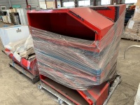 6 x UNDERTRAY LOCKERS & DOORS Red 1130w x 490d x 430h - 2