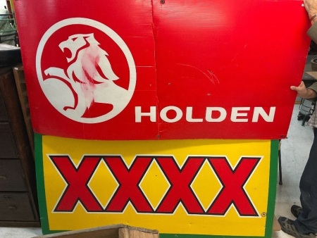 Large Corflute XXXX Sign & Holden Signs 