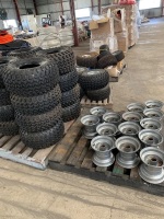 4 PALLETS - VARIOUS ATV WHEELS + VARIOUS ELECTRIC MOTORS - 3