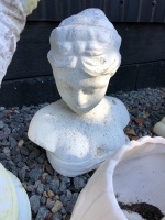 Concrete Mother with Children Staue, Bust & Swan Planter - 2
