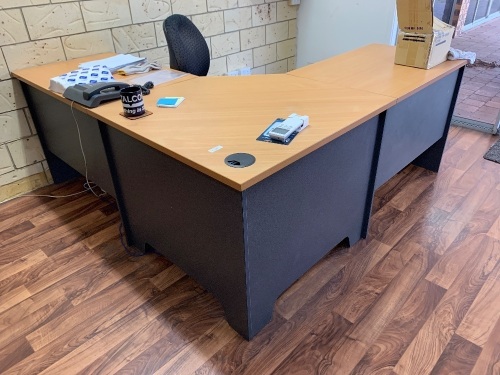 2X CORNER OFFICE DESKS