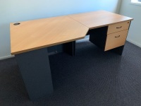 2X CORNER OFFICE DESKS - 2