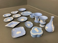 Asstd Lot of App.15 Pieces of Blue Wedgwood Jasper Ware - 2