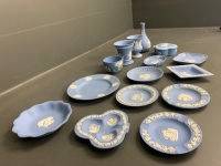 Asstd Lot of App.15 Pieces of Blue Wedgwood Jasper Ware - 3