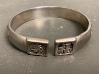 Heavy Chinese Silver Bracelet - 2