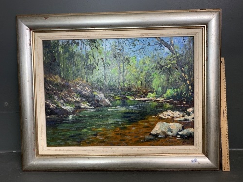 Original Framed Oil on Canvas - Boolumba Creek - Signed W.Laemmle