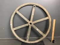 Large Heavy Vintage Cast Wheel