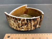 Mid Century Japanese Pottery Bowl by Yamesan Ikebana