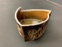 Mid Century Japanese Pottery Bowl by Yamesan Ikebana - 2