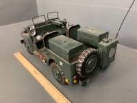 Large Tin Plate U.S.Army WW2 Jeep - 3