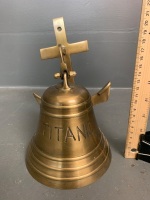 Wall Mounted Brass Nautical Style Bell Engraved Titanic - Unused