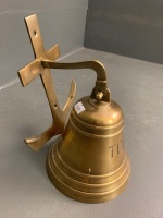 Wall Mounted Brass Nautical Style Bell Engraved Titanic - Unused - 3