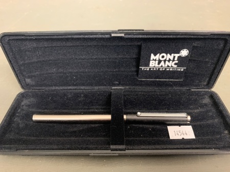 Mont Blanc Slimline Stainless Steel Fountain Pen in Original box