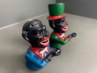 2 Contemporary Cast Iron Caricature Money Boxes - 3