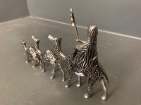 Set of 3 Graduted Cast Metal Camels from Oman - 2