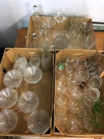 3 Boxes of Glass & Crystal Stemware