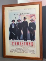 Large Timber Framed Original Tombstone Movie Poster + 3 Framed Photographic Still from Same - 2