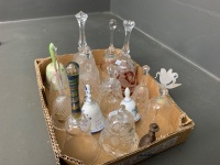 Collection of App. 16 Asstd Glass, Crystal, Ceramic and Metal Bells - 2