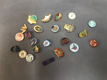 Jar of Asstd Pins, Medals & Badges